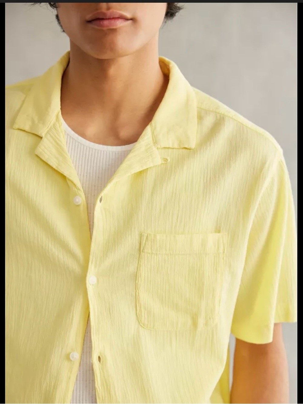 Standard Cloth Liam Crinkle Button Down Shirt